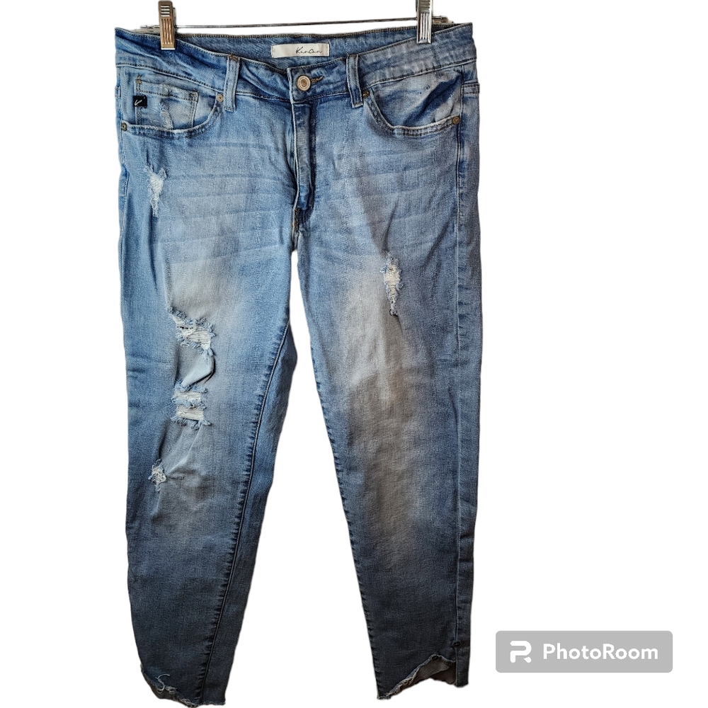 KanCan Estilo Skinny Fit Ankle Jeans Womens Size 13 30‎ Distressed Stretch